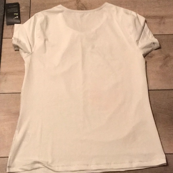 Nike Pro Dri-fit Women Just Do it Graphic Top White Size L or XL NWT MSR… - Picture 3 of 3
